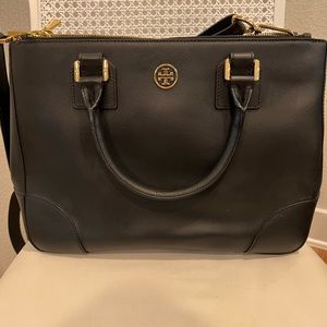 Tory Burch Robinson double zipper tote